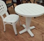 Комплект мебели из пластика Кертоза белый (стол+стул)